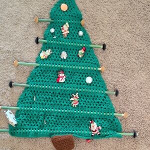 Handcrafted Green Christmas Tree Wall Hanging